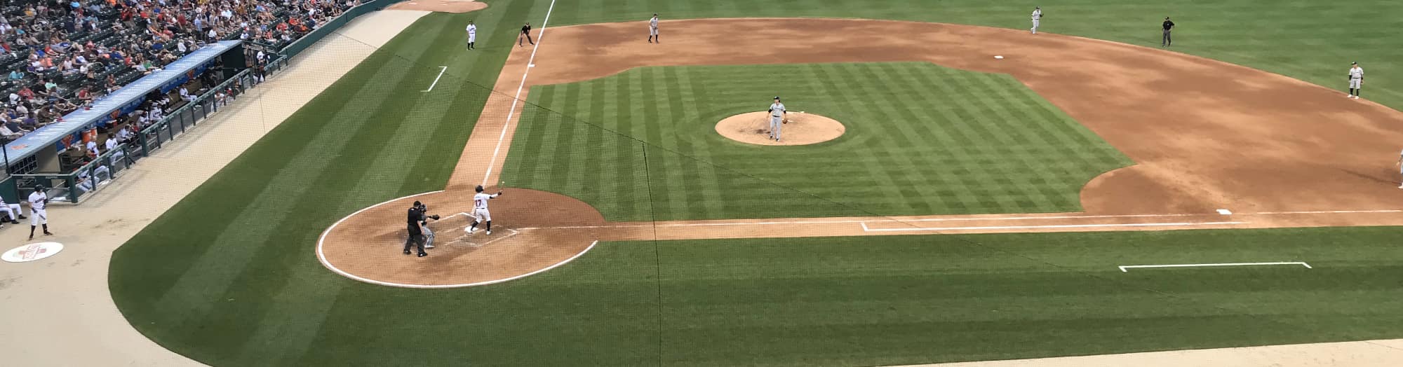 green baseball field Houston